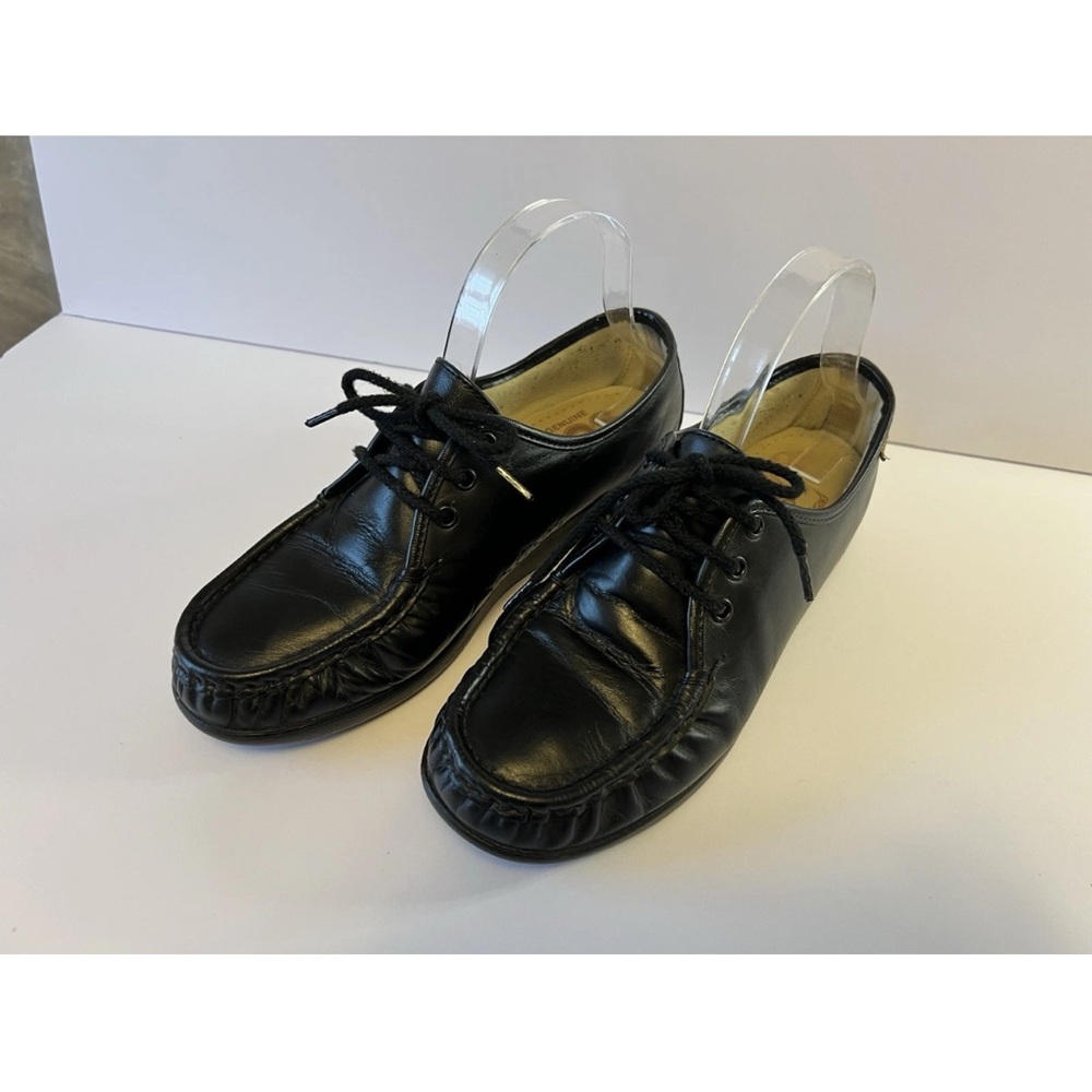 SAS Genuine Leather Women’s Loafers Jewel Sz 9W Black With Original Box - Picture 6 of 10